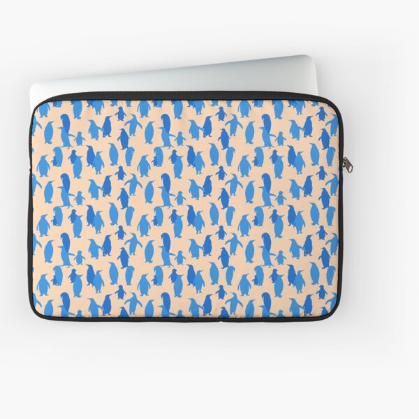 Penguins at Sunset Summer Tranquil Aesthetic Pattern Laptop Sleeve