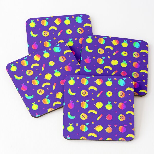 Item preview, Colorful Tropical Neon Fruit Pattern designed and sold by Health And Fitness Posts e-Store.