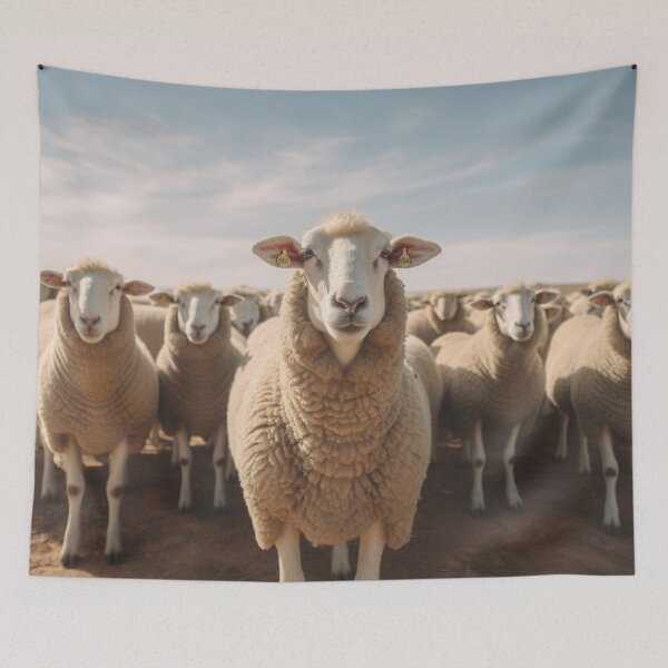 Item preview, A flock of sheep look at you designed and sold by isBotStore.