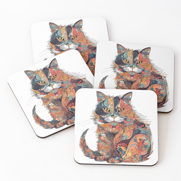 Item preview, Forest Cat Watercolor Portrait: Playful Fluffytail Adventures in designed and sold by DooodleGod.