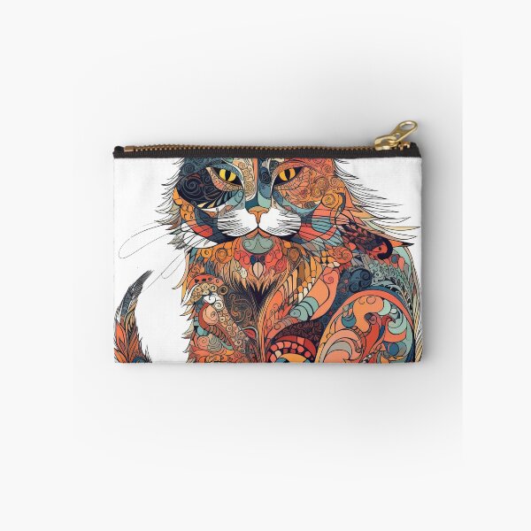 Item preview, Forest Cat Watercolor Portrait: Playful Fluffytail Adventures in designed and sold by DooodleGod.