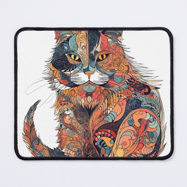 Item preview, Forest Cat Watercolor Portrait: Playful Fluffytail Adventures in designed and sold by DooodleGod.