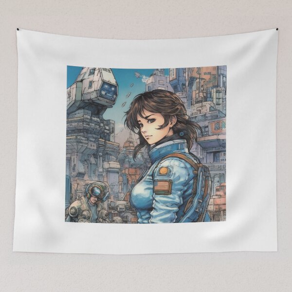 Item preview, Space Port Future Travel Manga Art designed and sold by go-go-designs.