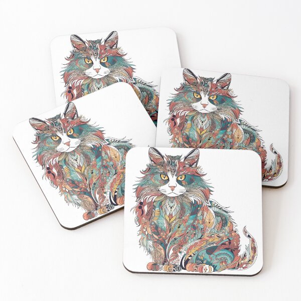 Item preview, Whimsy Catwear - Hand-Drawn Norwegian Forest Cat designed and sold by DooodleGod.