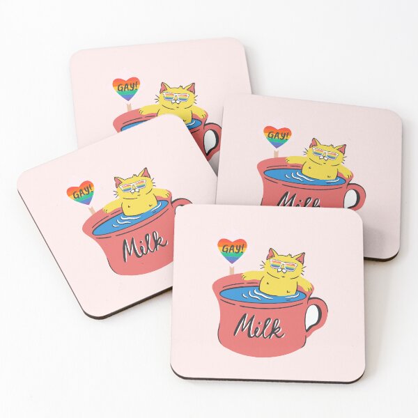 Item preview, Funny Gay Cat in Rainbow Sunglasses Bathing in a Mug - Cute LGBTQ+  designed and sold by emcazalet.
