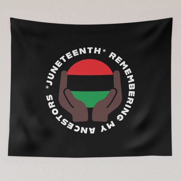 Item preview, Juneteenth Remembering My Ancestors Celebrate Freedom Bold Text Design Pan African Colors designed and sold by Andy Hilaire.