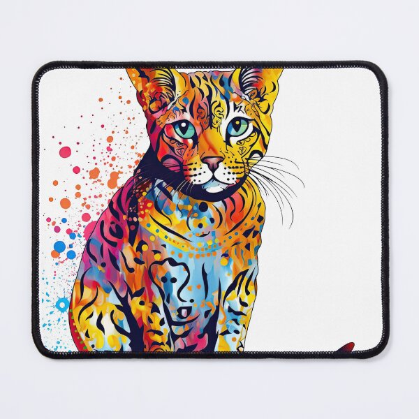 Item preview, Ocicat Brushstroke Painting - Handmade Uniquely Designed Artwork on Canvas for Cat designed and sold by DooodleGod.