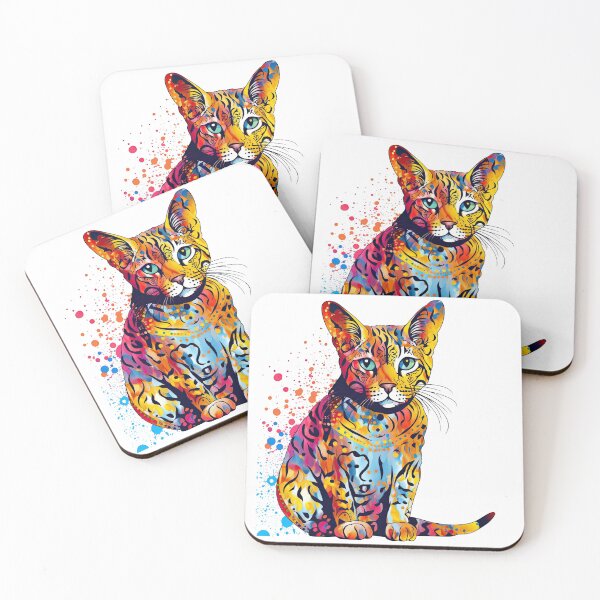 Item preview, Ocicat Brushstroke Painting - Handmade Uniquely Designed Artwork on Canvas for Cat designed and sold by DooodleGod.