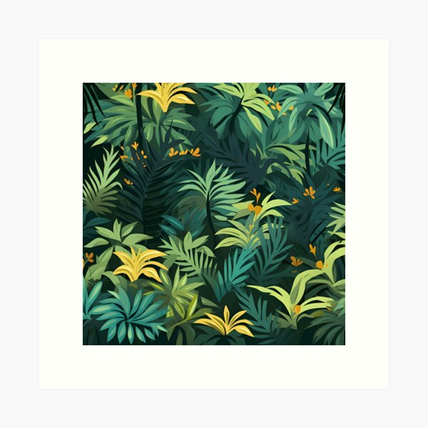 Tropical green leaf. Art Print