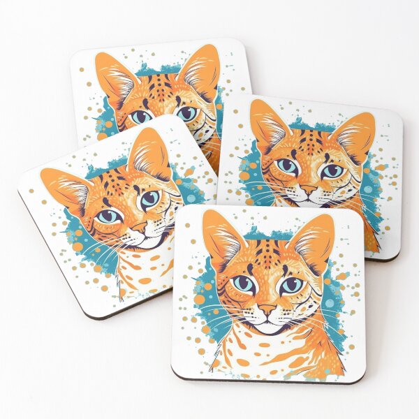 Item preview, Intelligent and Playful Ocicat Pattern Design for Fun-Loving Cat designed and sold by DooodleGod.