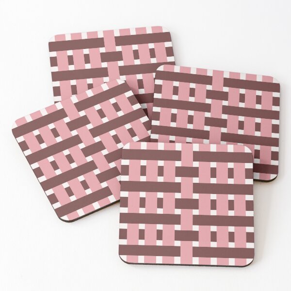 Item preview, Fabric Weave Types #05 - Weft Rib Weave Irregular Pattern - Ivory and Rose designed and sold by DesignCentrum.