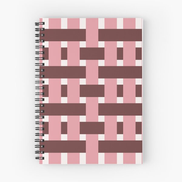Aperçu de l'œuvre Types de tissage de tissu #05 - Motif irrégulier de tissage côtelé de trame - Ivoire et Rose créée et vendue par DesignCentrum.