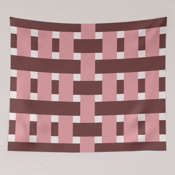 Item preview, Fabric Weave Types #05 - Weft Rib Weave Irregular Pattern - Ivory and Rose designed and sold by DesignCentrum.