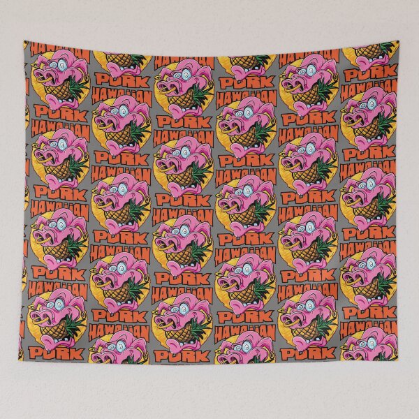 Item preview, Hawaiian Pork Pig with pineapple in mouth designed and sold by eShirtLabs.