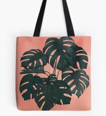 Sonnenuntergang Monstera Tote Bag