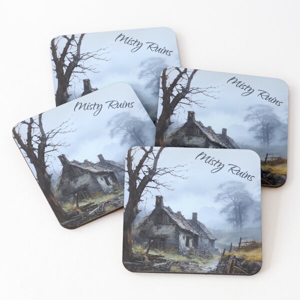 Item preview, English Stone Cottage Watercolour Style Liminal Abandoned Space designed and sold by liminal-concept.
