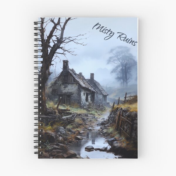 Item preview, English Stone Cottage Watercolour Style Liminal Abandoned Space designed and sold by liminal-concept.