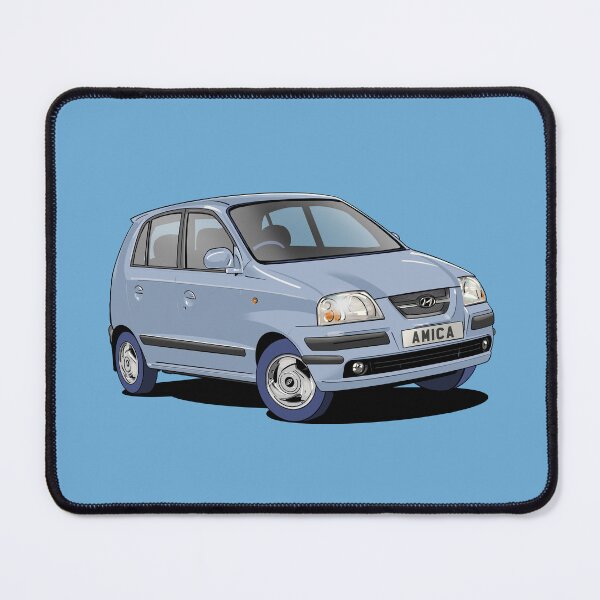 Item preview, Hyundai Amica Car in light blue designed and sold by Webazoot Industries - Car Art.
