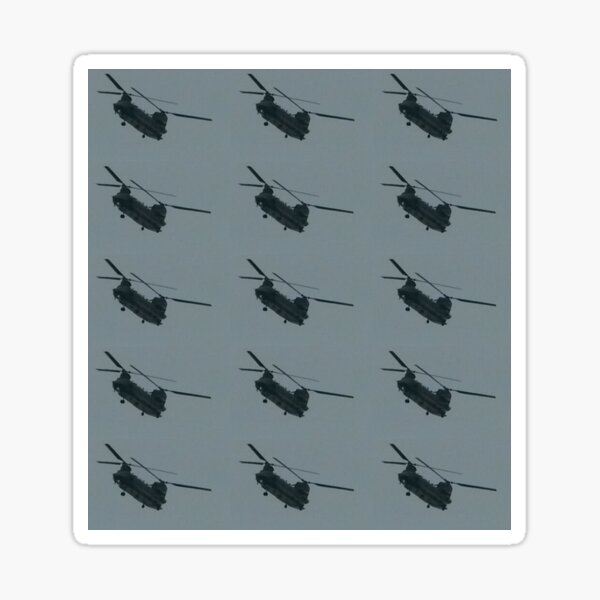 Volksbolts/KABFA Designs, Helicopter Chinook, Boeing CH-47, British Army, RAF, By Mr Alan Baxter Volksbolts Sticker