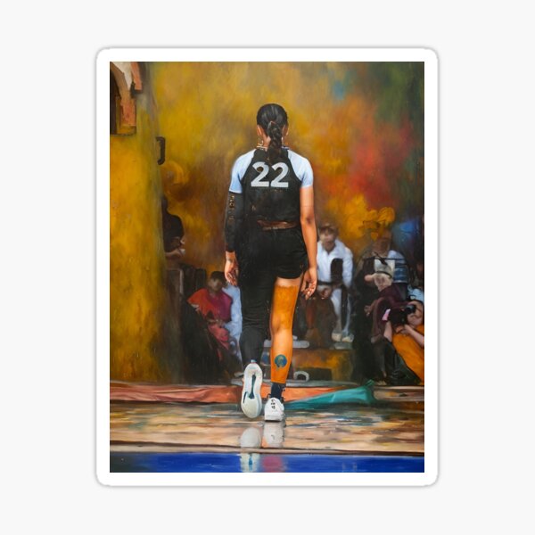A'ja Wilson 2021 for Las Vegas Aces - WNBA Removable Wall Decal Life-Size Athlete + 10 Wall Decals 50W x 78H