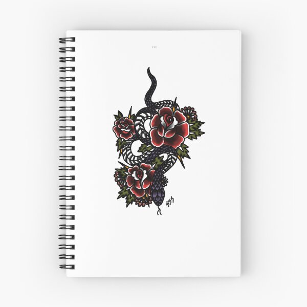 Item preview, Tattoo style snake and rose  designed and sold by SidneySSS.
