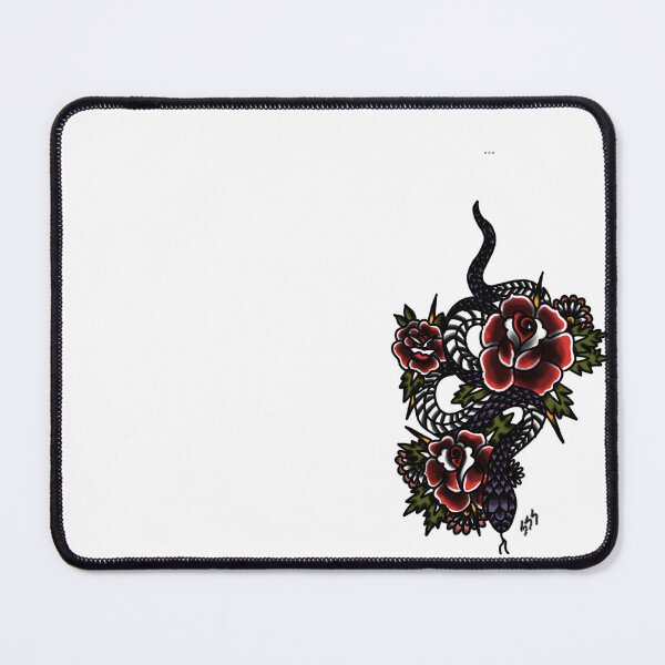 Item preview, Tattoo style snake and rose  designed and sold by SidneySSS.