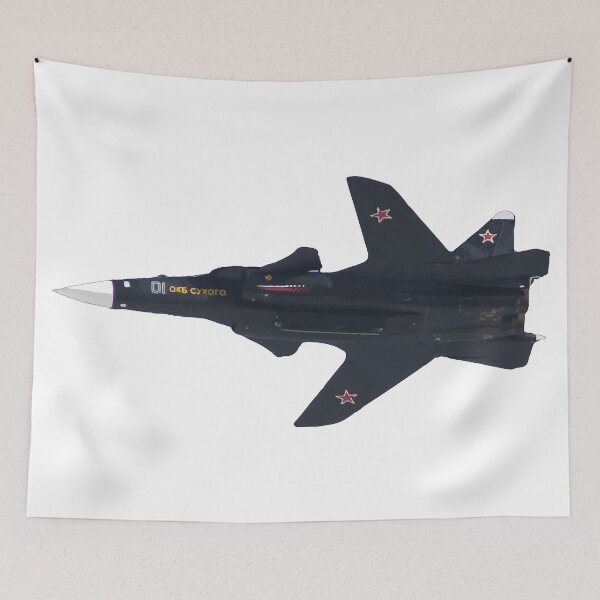 Item preview, Sukhoi Su 47 Berkut Fighter Jet flying left Russian Air Force  designed and sold by AfterburnerOne.