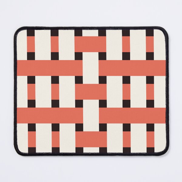 Item preview, Fabric Weave Types #05 - Weft Rib Weave Irregular Pattern - Black and Salmon designed and sold by DesignCentrum.