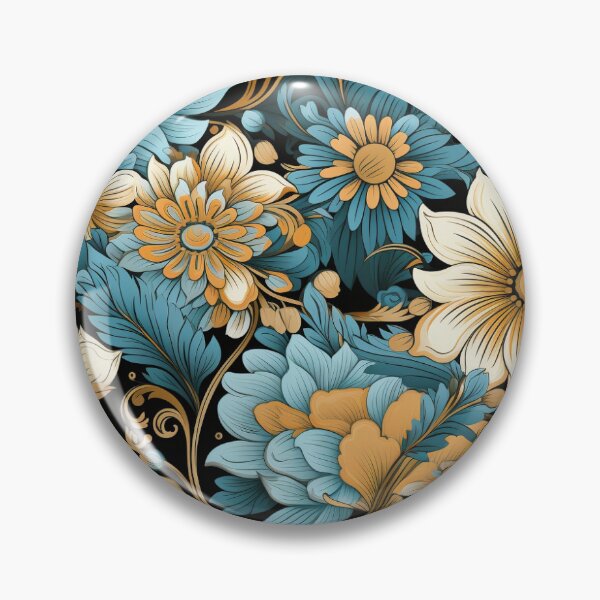 Artikelvorschau, Tropischer Blumendruck - Gelbe Blumen - Blaue Blumen entworfen und verkauft von ComerPrintCo.