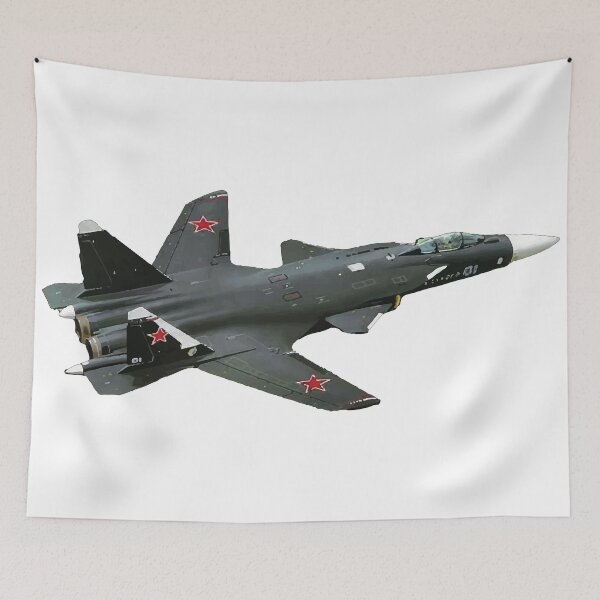 Item preview, Sukhoi Su 47 Berkut Fighter Jet flying right Russian Air Force  designed and sold by AfterburnerOne.