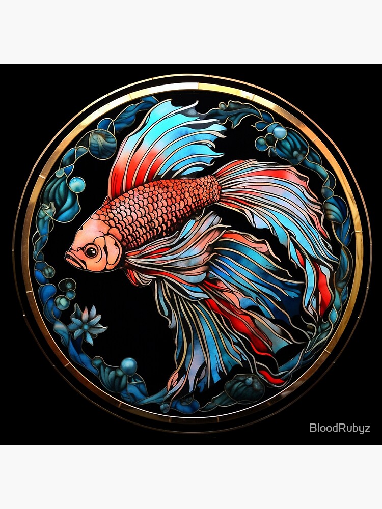 Rainbow Betta fish | Art Board Print