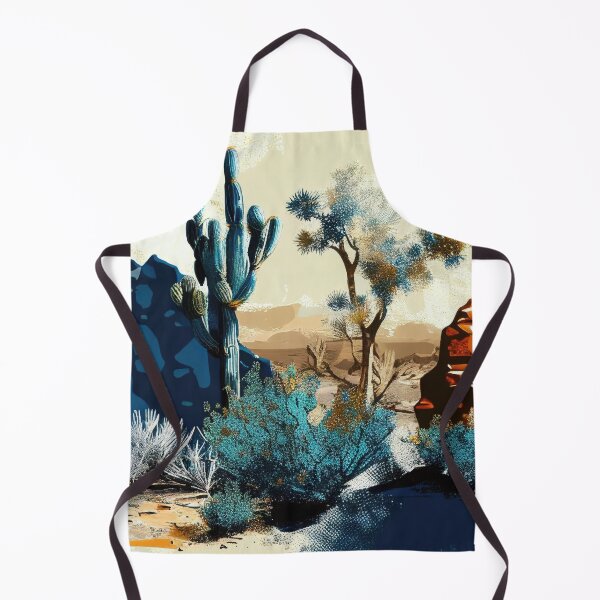 Item preview, Blue and Gold Desert Cactus Scenery designed and sold by TheArtMage.