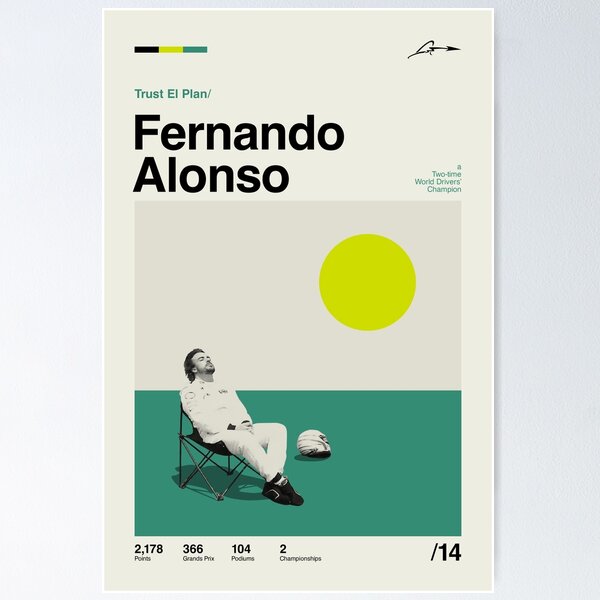 Artikel-Vorschau von Alonso Liegestuhl beim Sonnenbaden, modernes Mid-Century-Poster, designt und verkauft von The Armorsmith.