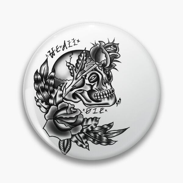 Item preview, Skull with flowers  designed and sold by SidneySSS.