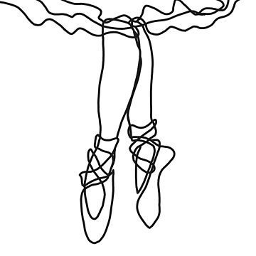 Artwork thumbnail, Ballet Dance Linework Outline by Isabella Perry