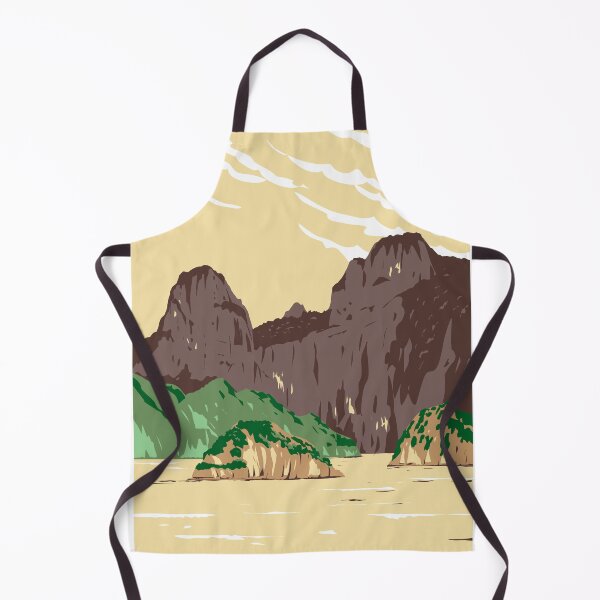 Item preview, Bai Tu Long Bay in Quang Ninh or Quangninh Province Vietnam WPA Art Deco Poster  designed and sold by patrimonio.