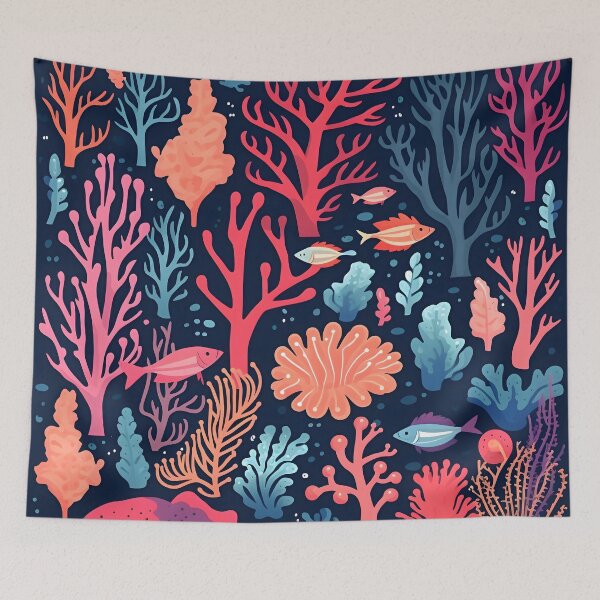 Item preview, Midnight Deep Sea Coral Reef designed and sold by StudioThink.