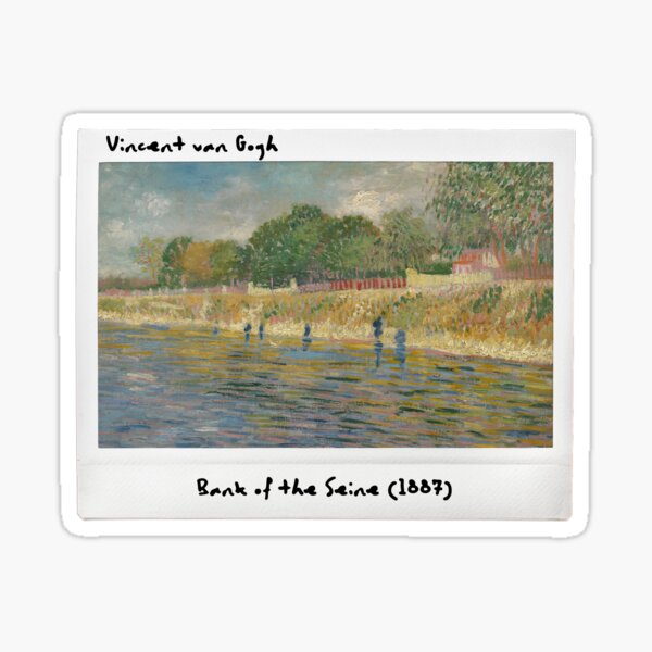 Vista previa del artículo con la obra «Orilla del Sena - 1887 de Vincent Van Gogh», diseñado y vendido por polart-film.