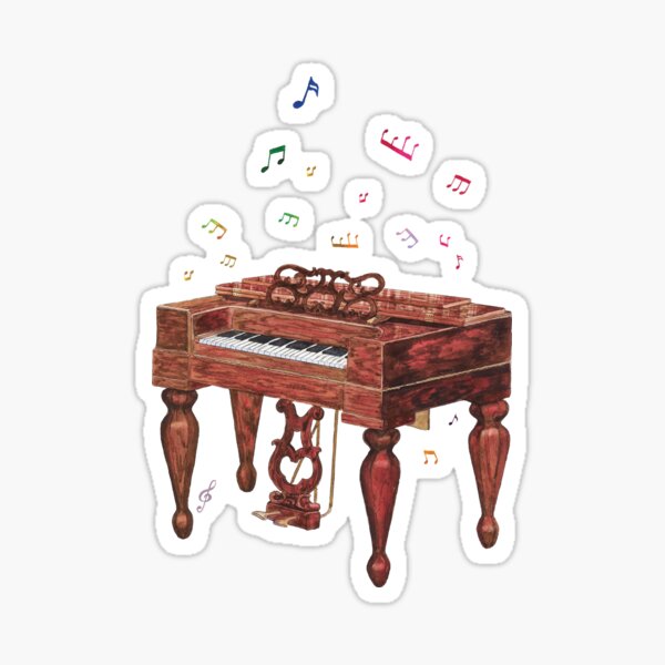 Piano musicien Pianist Piano Musique Musique Musique Cadeau' Autocollant