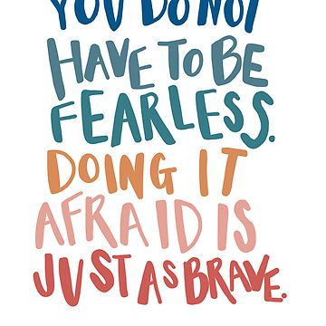 Artwork thumbnail, Morgan Harper Nichols Quote Fearless by Isabella Perry