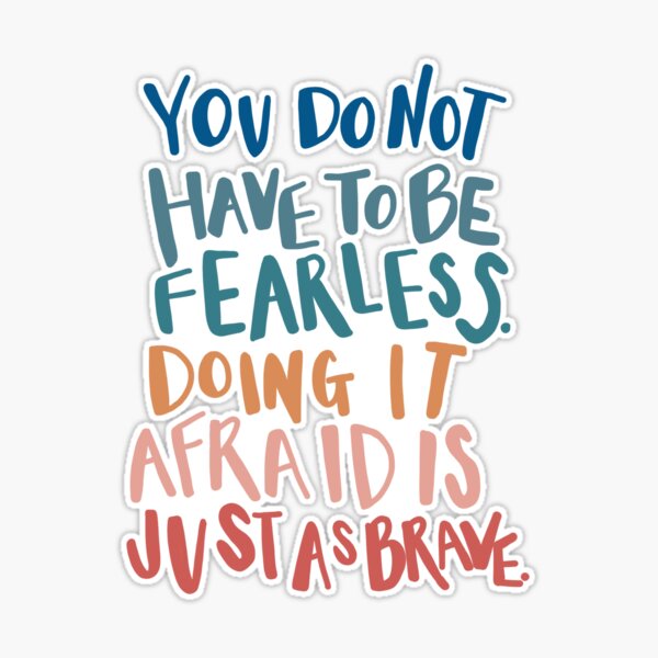 Morgan Harper Nichols Quote Fearless Sticker for Sale by Isabella Perry