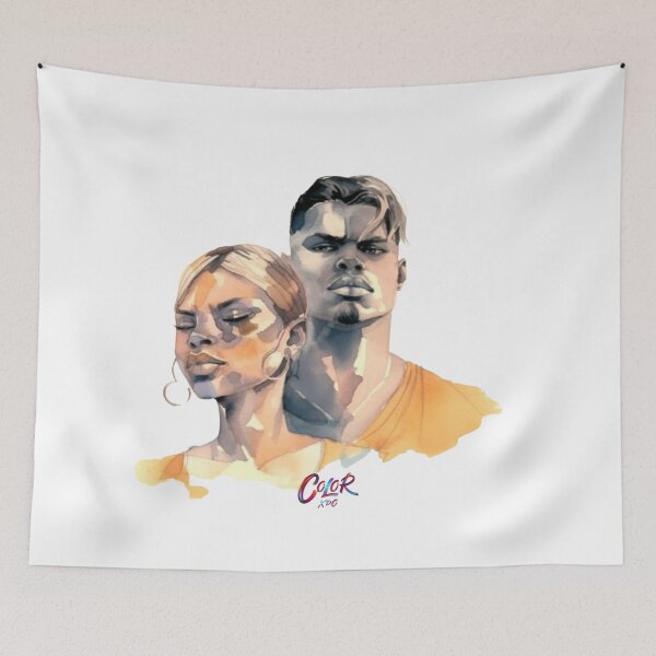 Item preview, Exotic Male and Female Painted Watercolor Style designed and sold by ColorXpo.