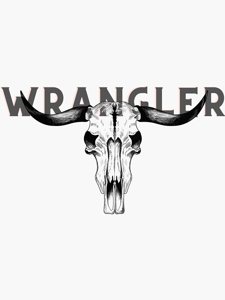 Wrangler Steer Skull/Bull Rider T-Shirt Medium