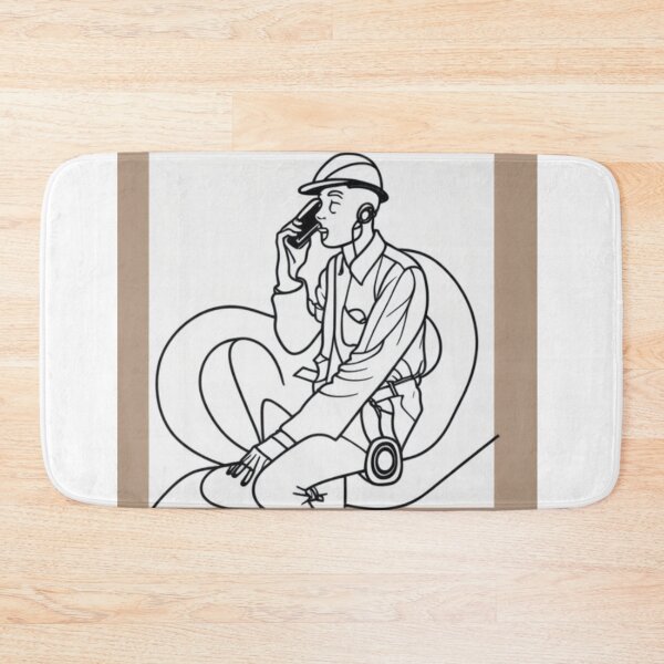 Item preview, A telephone man sitting and taking phone calls designed and sold by ac-virtualshop.