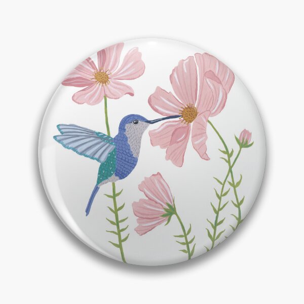 Item preview, Hummingbird and flowers designed and sold by Aralma.