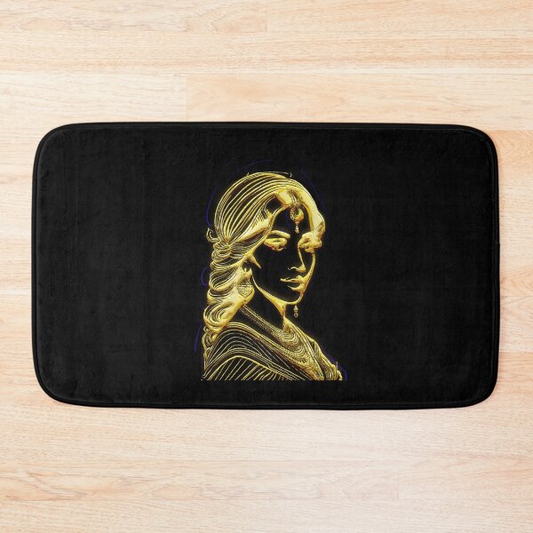 Item preview, The Timeless Beauty of the Indian Lady: A Golden 3D Illustration by Contemporary Indian Artist Kartick Dutta designed and sold by KARTICK DUTTA.