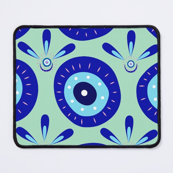 Item preview, EVIL EYE PATTERN (BLUE & GREEN) designed and sold by MiaMoonDesigns.