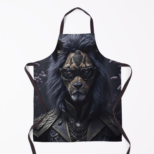 Item preview, Whimsical Lion Samurai Armor Portrait - Detailed Digital Art designed and sold by TheWhimsicalZoo.