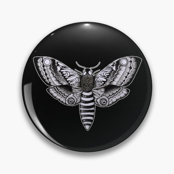 Item preview, Moonphase Moth dotwork designed and sold by TumultousTeacup.
