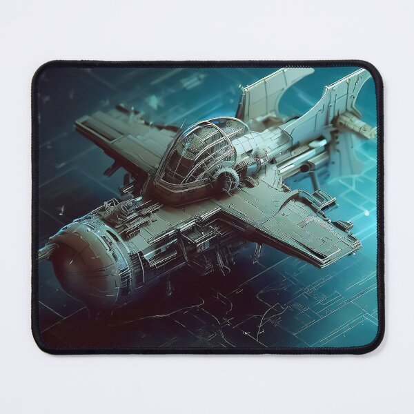 Item preview, Blueprint tiny steampunk spaceship 3d isometric sketch retro  designed and sold by TomFrontierArt.